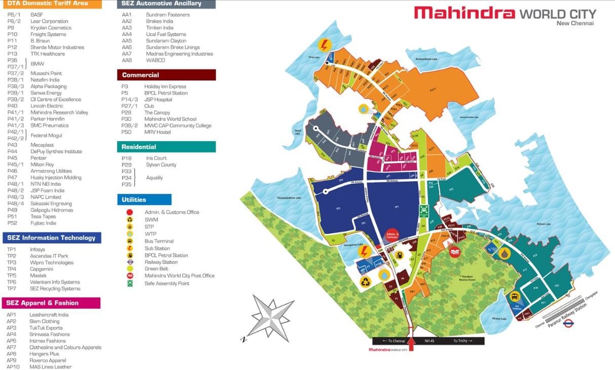 zemljevid Mahindra mestu Chennai