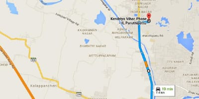 Chennai Avadi zemljevid