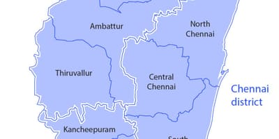 Chennai omejitev zemljevid