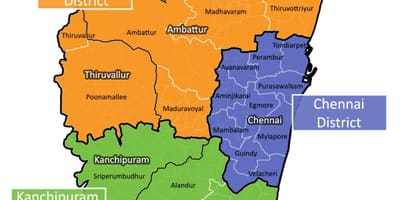 Obris zemljevida Chennai