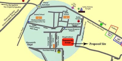 Porur Chennai zemljevid
