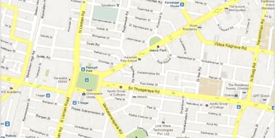 Zemljevid Chennai t Nagar