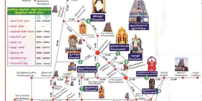 Zemljevid Chennai templje