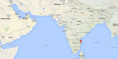 Zemljevid indije Chennai