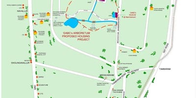 Velachery Chennai zemljevid